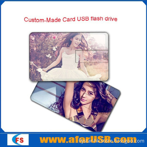 2015 Customzed Logo bussiness Card USB Flash Drive,Fullcolor print credit card usb flash drive 4gb